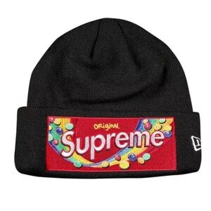 SUPREME & SKITTLES & NEW ERA MEN’S BEANIE BLACK